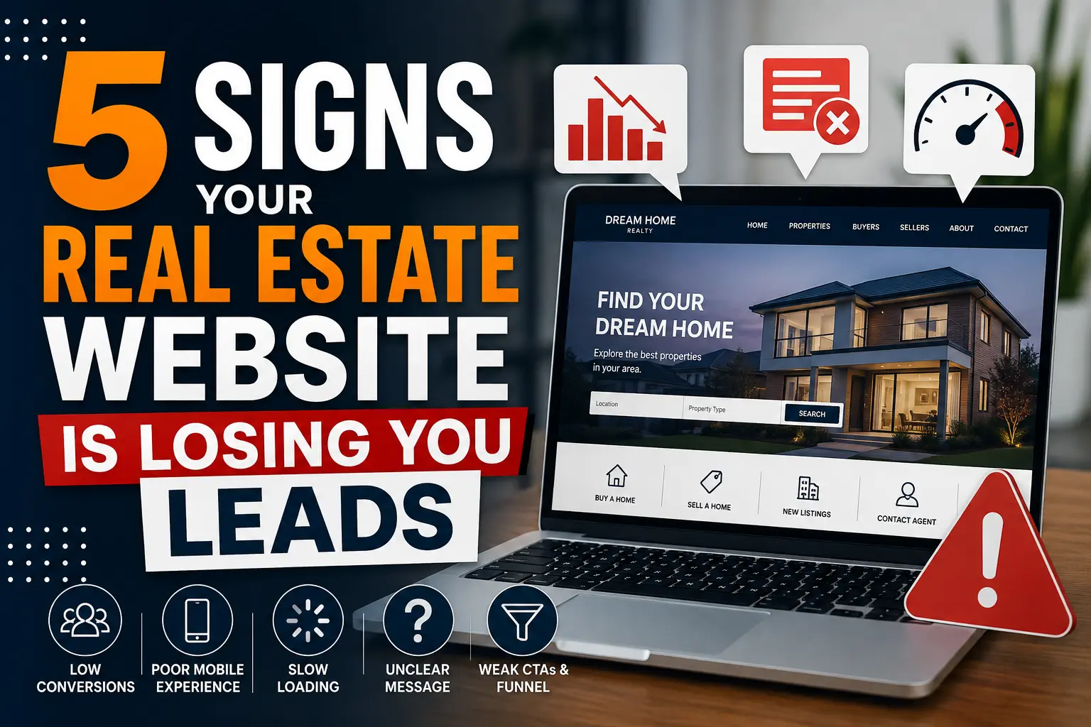 5 signs your real estate website is losing you leads
