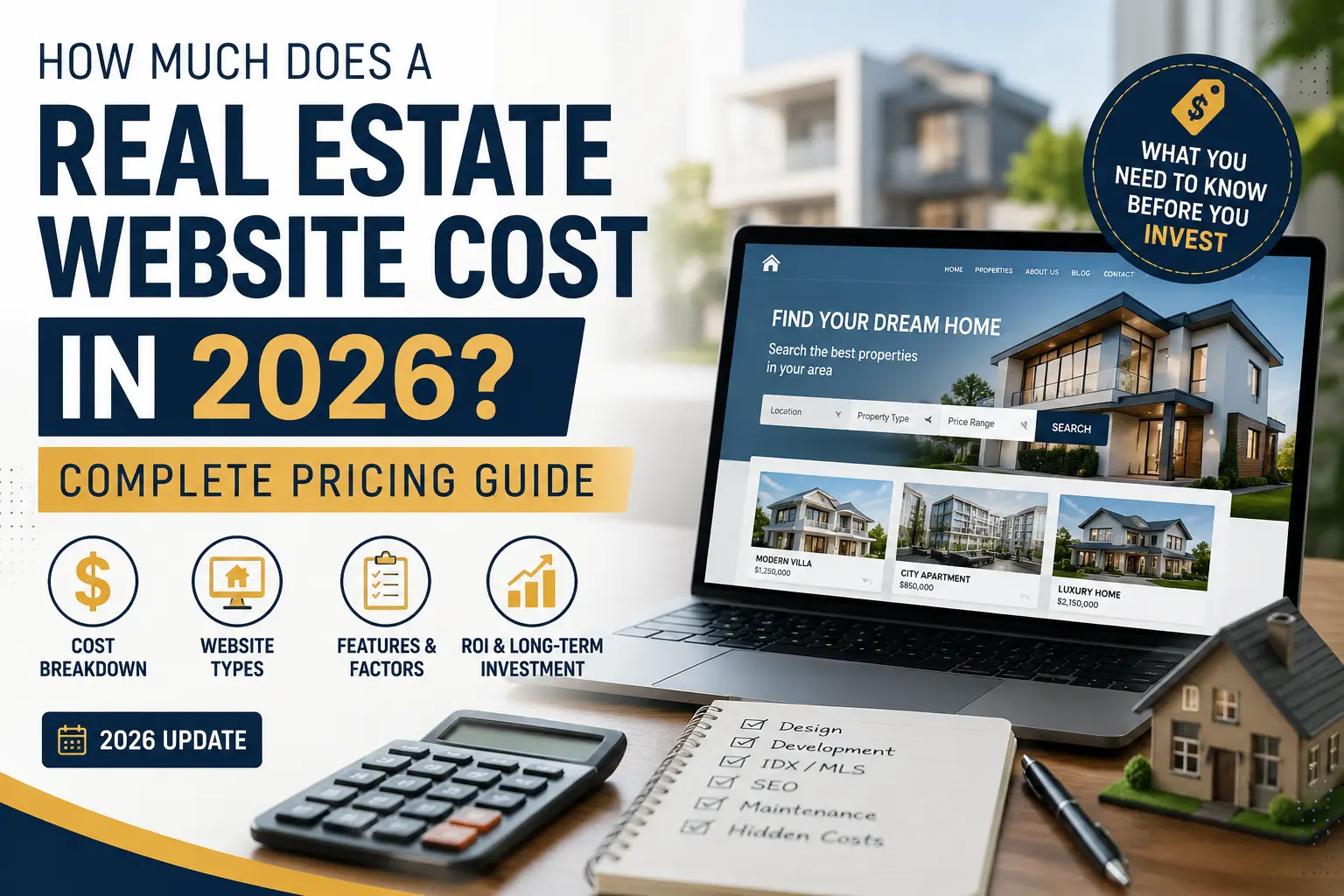 How Much Does a Real Estate Website Cost in 2026?