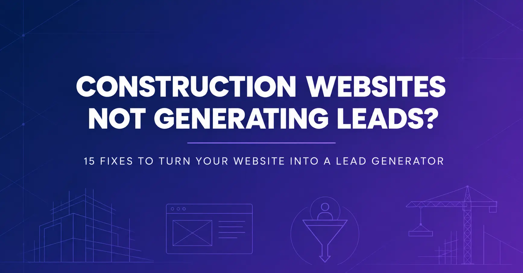 constructio websites not generating lead?