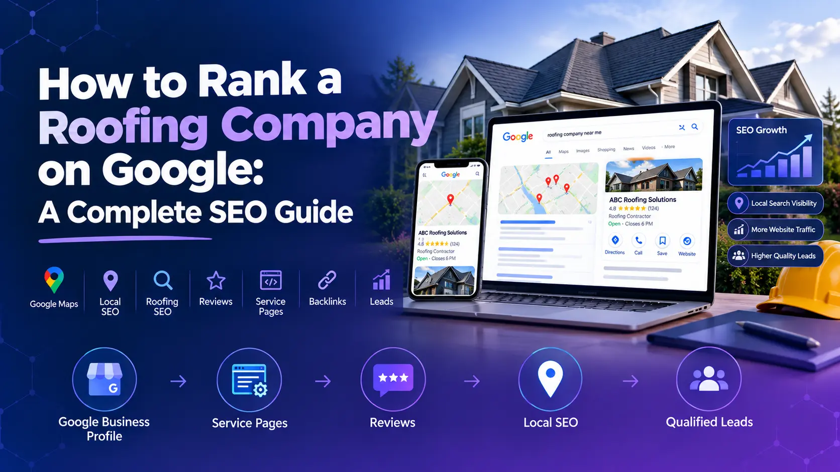 how to rank a roofing company on google